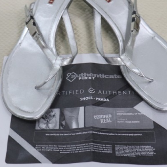 Prada Silver Sandals s/COA - Picture 15 of 15